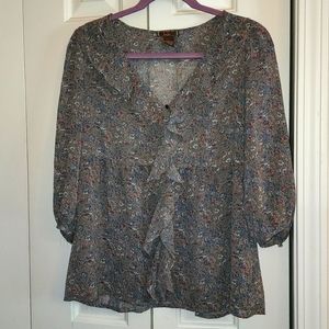Dm bm sheer floral top